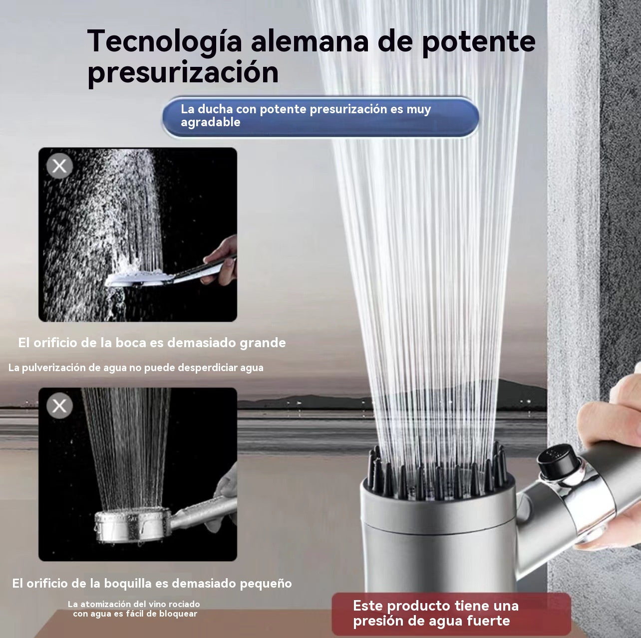 🚿🔥Compra 1 y llévate 1 gratis🔥Cabezal de ducha masajeador multifuncional que embellece la piel