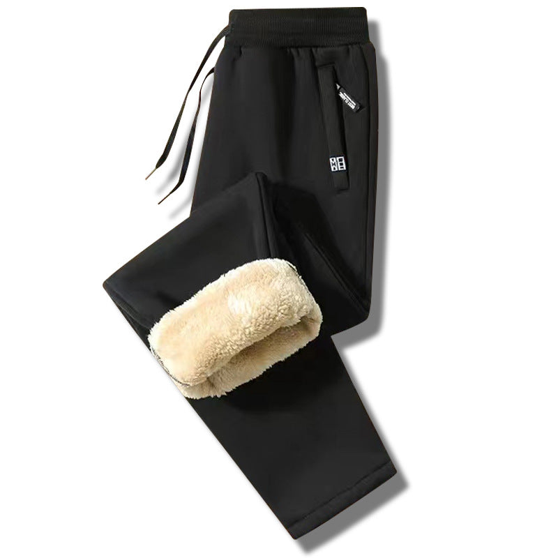 šćM-5XLćZimowe mÄskie spodnie sportowe na zimÄ 2025 z grubym ociepleniem z futerka owczego, casualowe, ciepÅe i komfortowe.