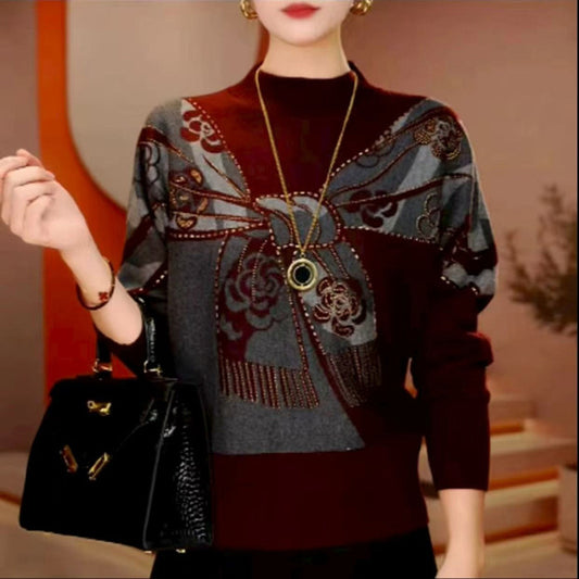 ✨【Novi model 2026】🔥【M~5XL】Novi jesensko/zimski dvostrani njemački flis topli, široki ženski pulover s printom