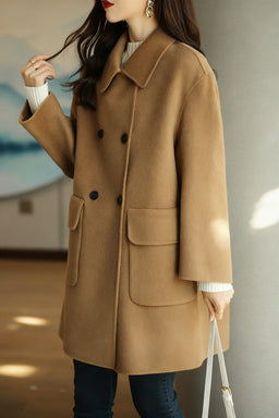 🔥nowa jesienno-zimowa wysokiej jakości dwuwarstwowa kaszmirowa kurtka