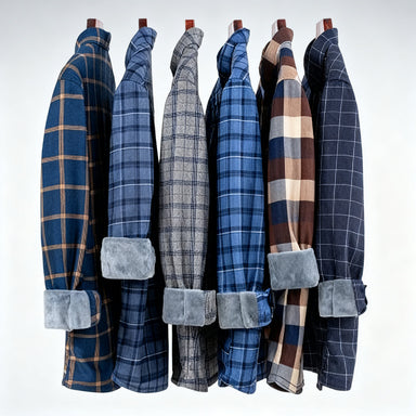 👔【L-5XL】Męska koszula biznesowa na jesień i zimę, ciepła, z długim rękawem