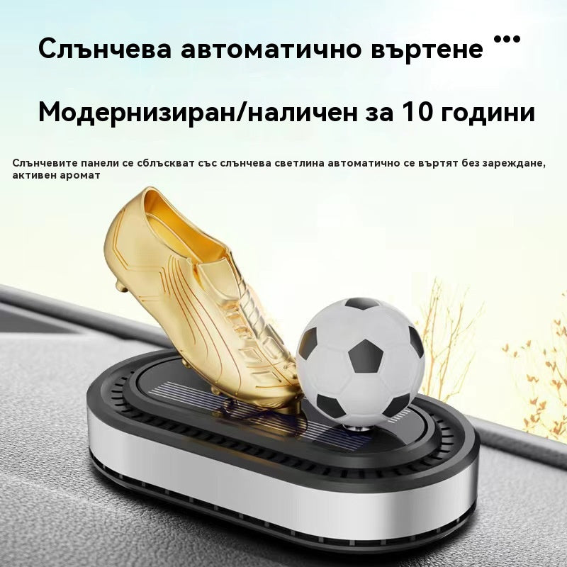 🚗Бижута и ароматерапия, захранвани от слънчева енергия, въртящи се футболни обувки