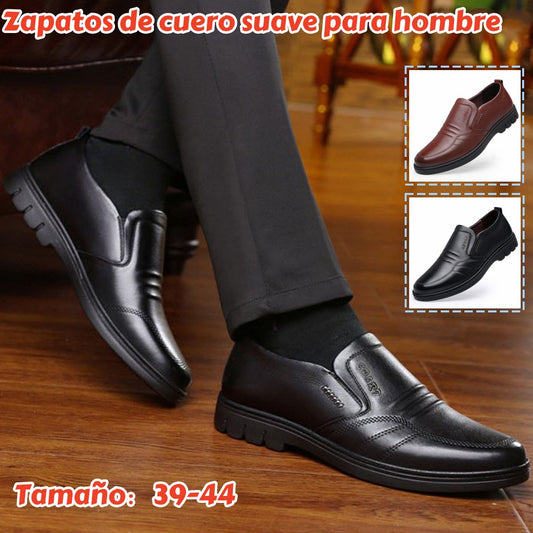 【 39-44】 Novedad 2026, Zapatos casuales de negocios de cuero genuino para hombre