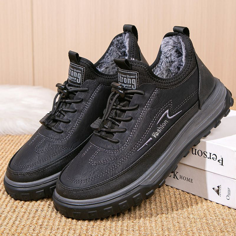 👟【39-44】🔥2025 téli pamut férfi cipők, melegek és kényelmesek, puha talpú, plüss, vastag pamut sportcipők