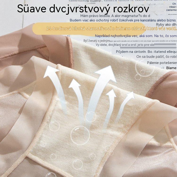 🩲🔥Spustenie akcie 【6 kusov】Dámske nohavičky s vysokým pásom z ľadového hodvábu