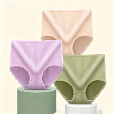 🔥【1 zestaw 8 sztuk】🔥Bawełniana bielizna damska z wysokim stanem