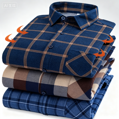 👔【L-5XL】Męska koszula biznesowa na jesień i zimę, ciepła, z długim rękawem