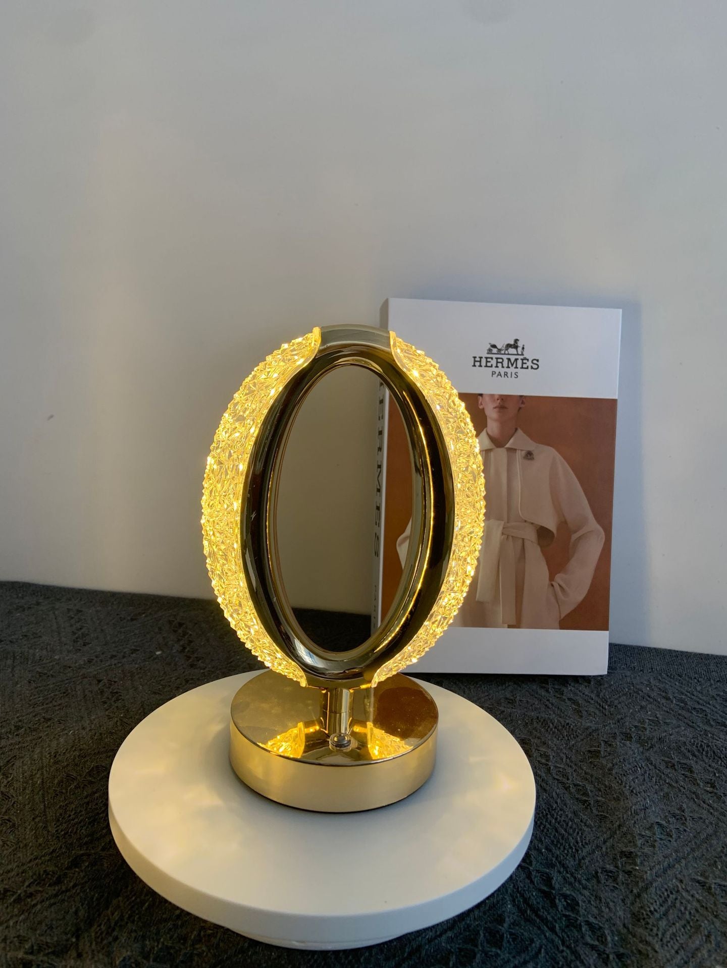 ✨【atmósfera romántica】💎Lámpara de escritorio LED con luz nocturna de cristal creativa