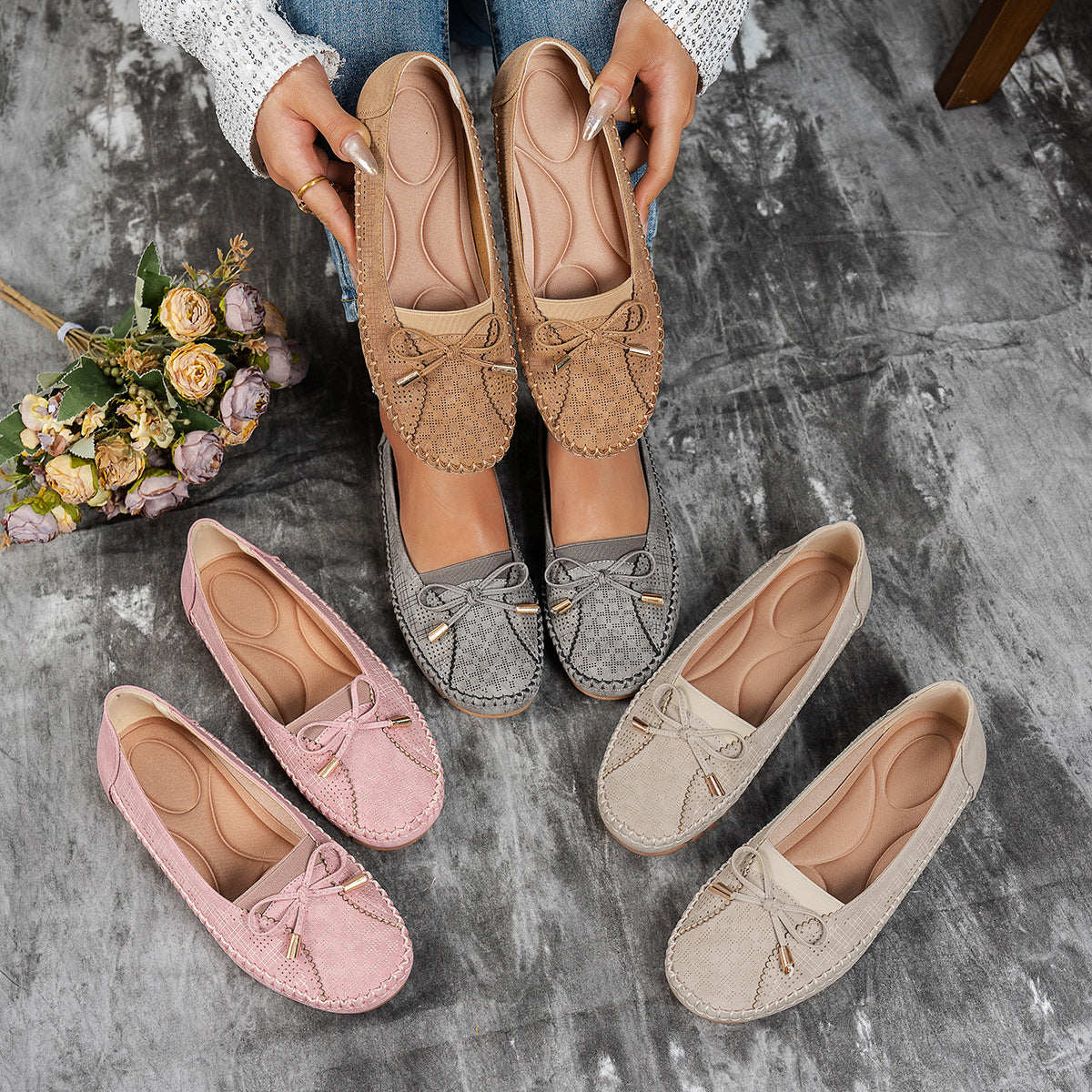 🔥Bestseller - 50% de descuento🔥 Zapatos ortopédicos de cuero, ligeros, antideslizantes, transpirables para mujer