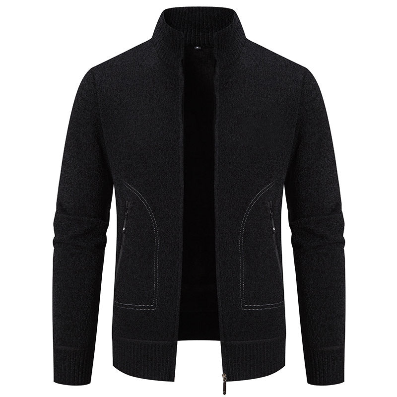 【M-4XL】2025jesienno-zimowa nowa męska kurtka zapinana na zamek, z wysokim kołnierzem, wysokiej jakości materiału i kroju, podkreślającego temperament