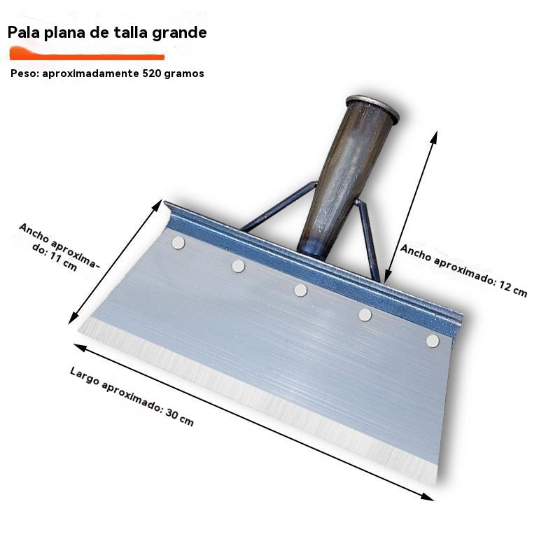 🐖🐏🐓【Acero al carbono extra grande】La pala para herramientas de limpieza de estiércol de acero al manganeso es adecuada para jardinería para eliminar malezas y fertilizantes