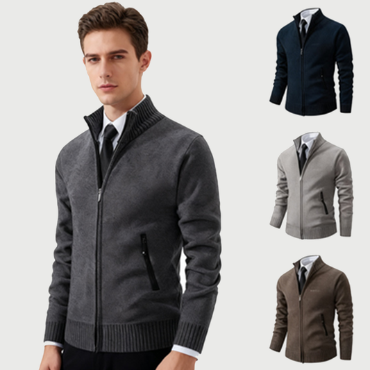 【M-4XL】2025jesienno-zimowa nowa męska kurtka zapinana na zamek, z wysokim kołnierzem, wysokiej jakości materiału i kroju, podkreślającego temperament