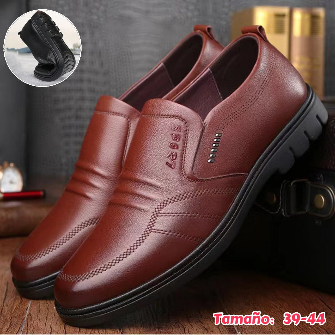 【 39-44】 Novedad 2026, Zapatos casuales de negocios de cuero genuino para hombre