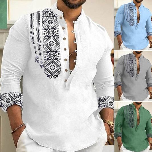【S-3XL】Camisa de verano de manga corta con solapa para hombre