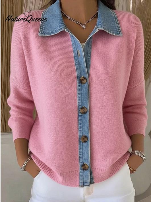 🔥(S-3XL) -EOferta por tiempo limitado: Cárdigan de patchwork de mezclilla nuevo 2026