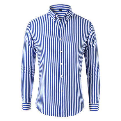 🔥👕【M-5XL】Camisa de negocios de rayas para hombre de manga larga 2026
