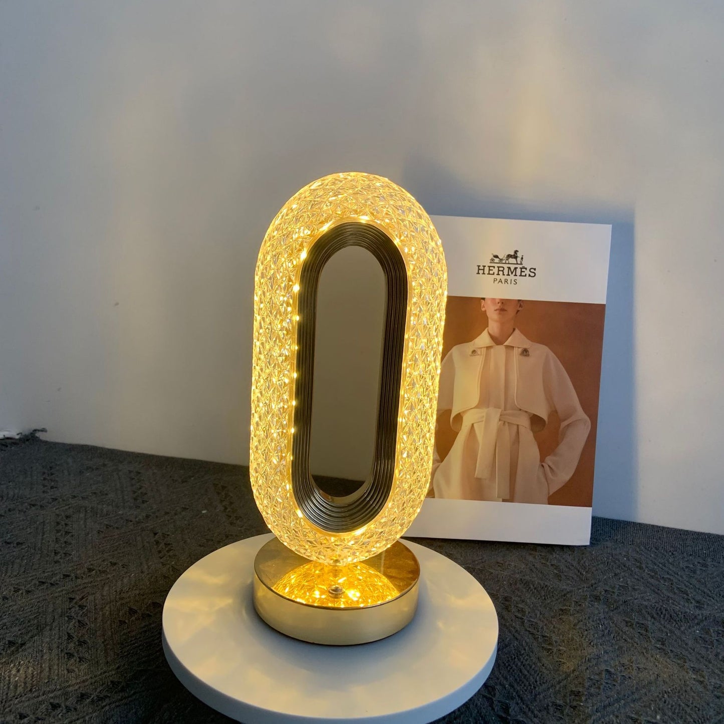 ✨【atmósfera romántica】💎Lámpara de escritorio LED con luz nocturna de cristal creativa