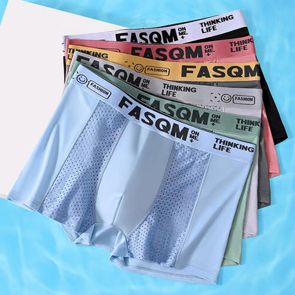 🎉-45%💪【Compre 3 y obtenga 3 gratis】👨‍🦱Calzoncillos bóxer transpirables de malla Ice Silk sin costuras para hombre