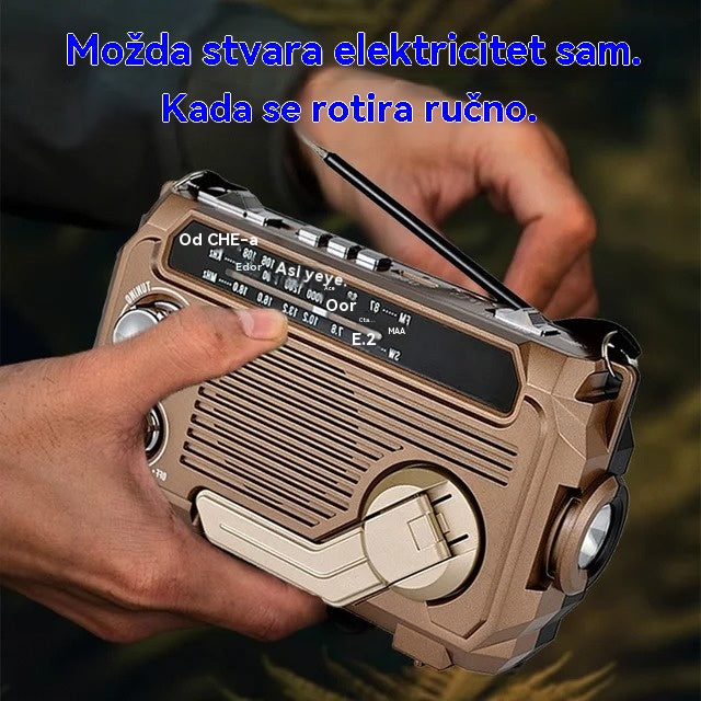 🏕️【Zajamčena autentičnost】Višenamjenska prijenosna svjetiljka s AM radiom