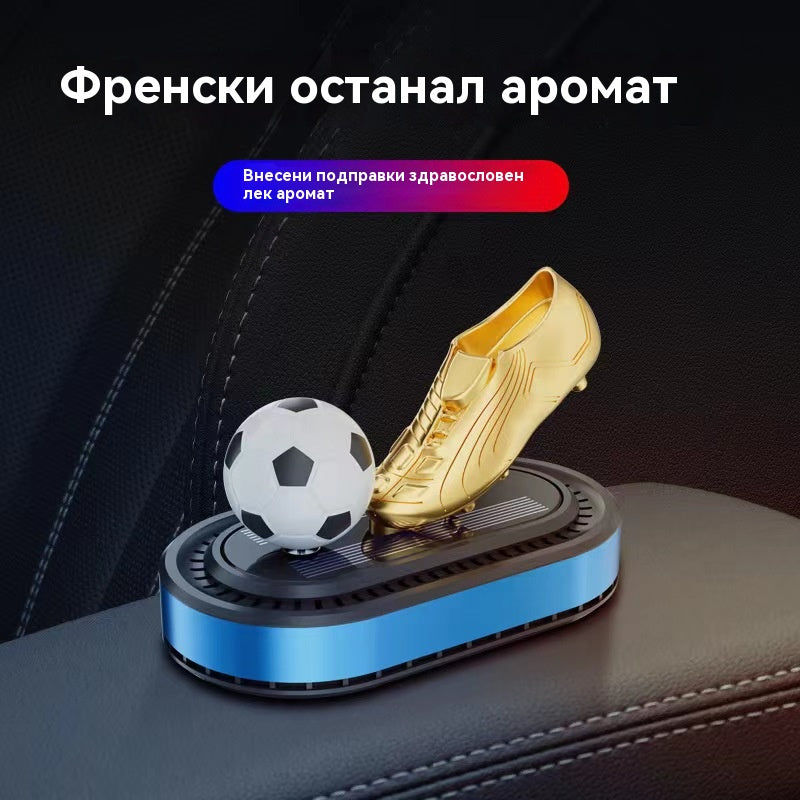 🚗Бижута и ароматерапия, захранвани от слънчева енергия, въртящи се футболни обувки