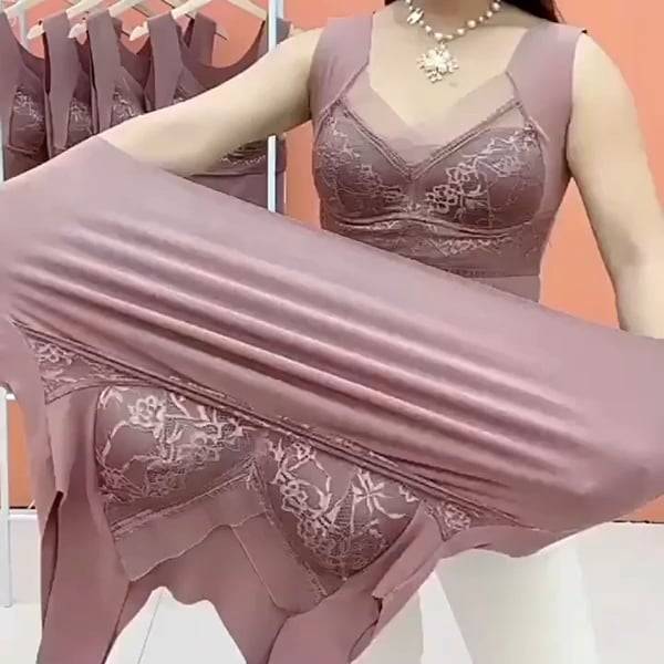 🔥【3 piezas】❤️【40-100 kg】Ropa interior de encaje de terciopelo de ganso de otoño e invierno, espalda hermosa, accesorios para fruncir el pecho, prevención de la flacidez del pecho✅