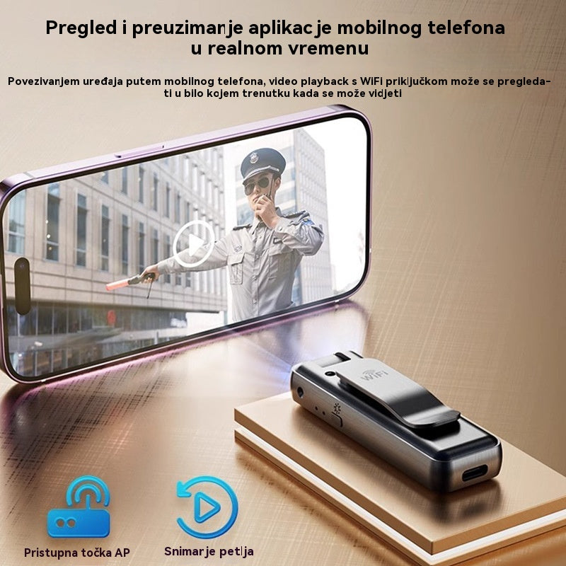 🔥【Vremenski ograničena ponuda!】⏳Kamera visoke razlučivosti, prijenosni snimač za prsa, profesionalna akcijska kamera.