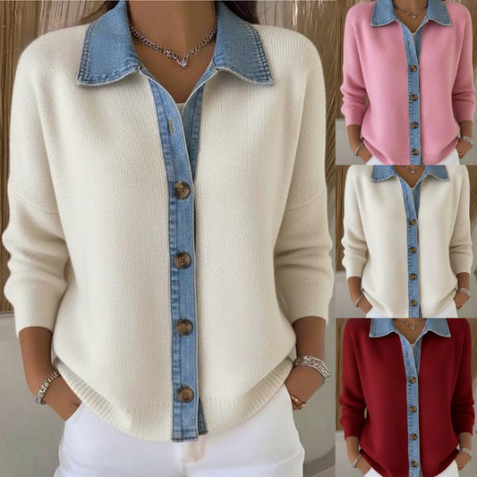 🔥(S-3XL) -EOferta por tiempo limitado: Cárdigan de patchwork de mezclilla nuevo 2026