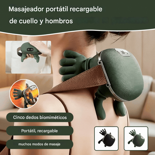 💆‍♀️Una nueva versión de un masajeador portátil de cuello y hombros con batería recargable y gran capacidad.