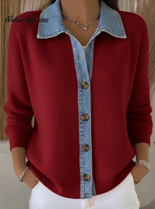 🔥(S-3XL) -EOferta por tiempo limitado: Cárdigan de patchwork de mezclilla nuevo 2026