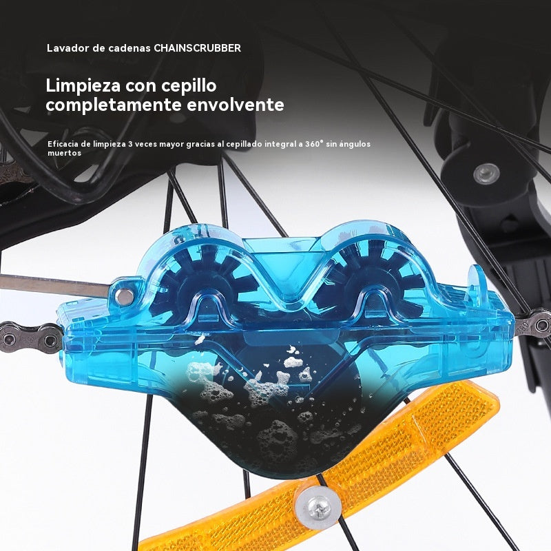🔥【-39% DE DESCUENTO】Herramienta rápida para limpiar la cadena de la bicicleta, sin ensuciarse las manos