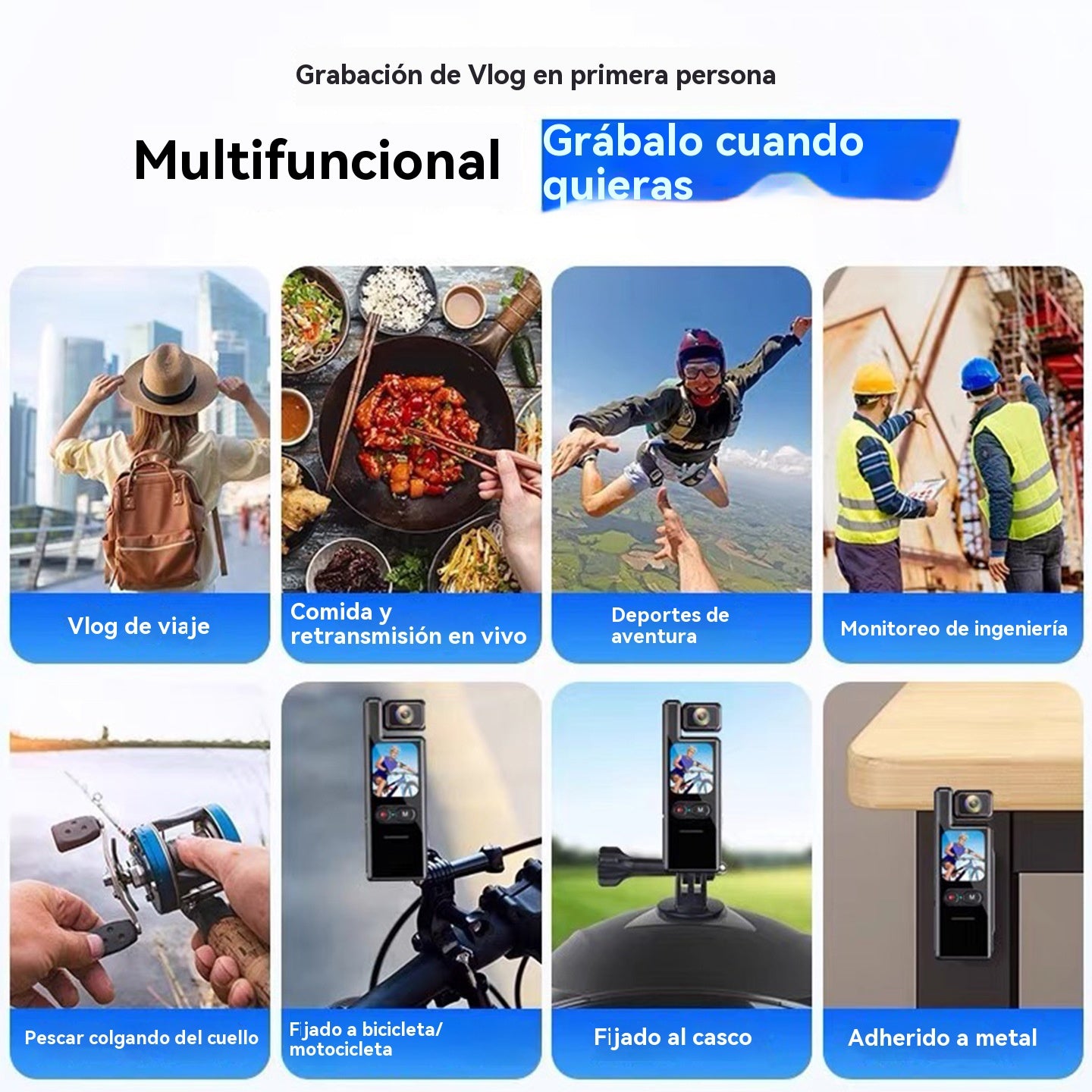 🔥【¡Oferta por tiempo limitado!】⏳Cámara de alta definición, grabadora portátil para llevar en el pecho, cámara de acción profesional.