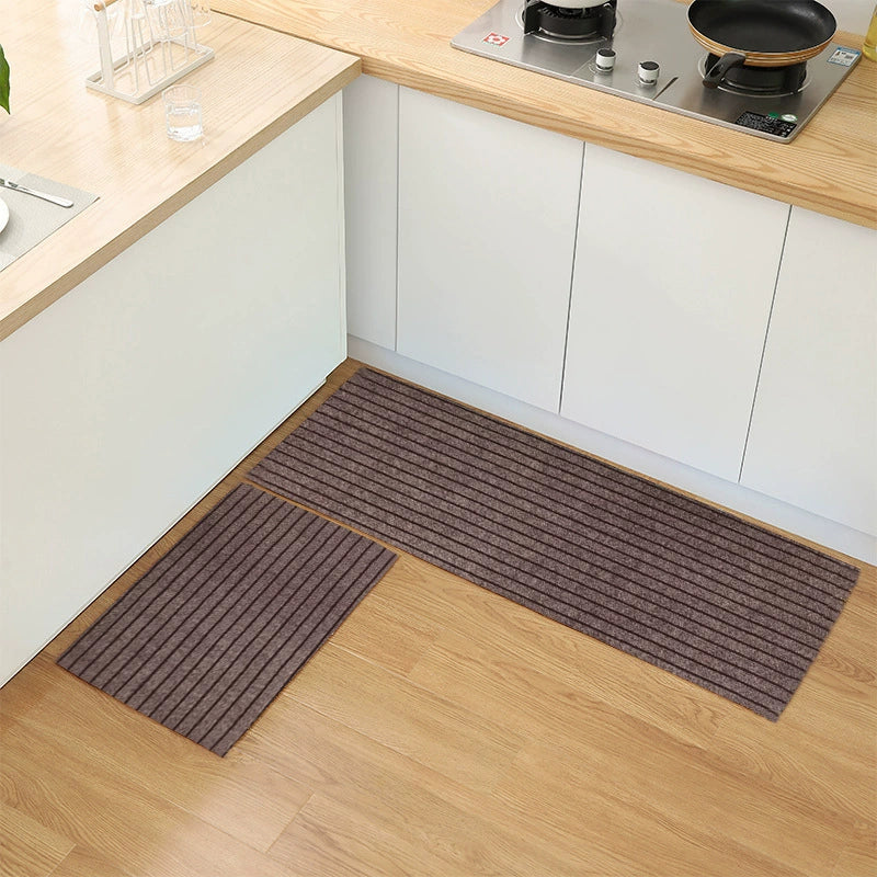💥(40*60cm+40*120cm) Tapete de cocina antideslizante engrosado con rayas antideslizantes, absorbente de agua y aceite