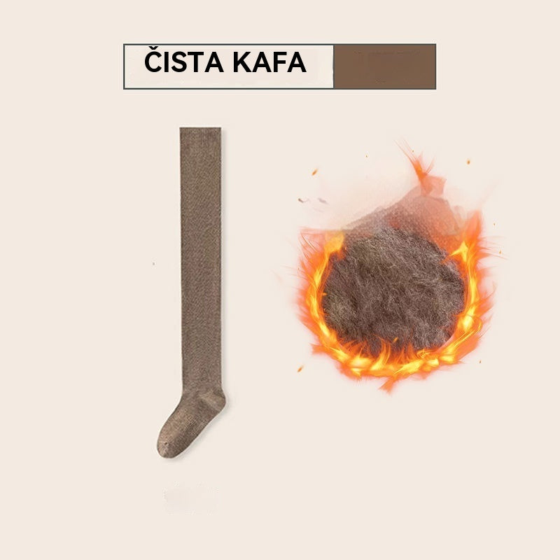 Termo čarape do bedara - debele, tople, neklizajuće za jesen i zimu