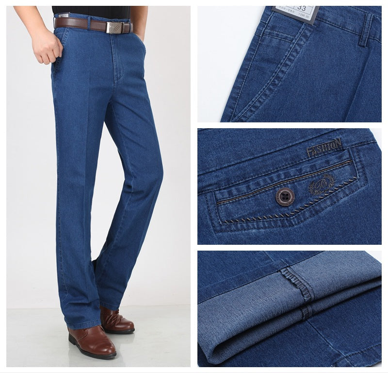 【Novedades de primavera】Jeans elásticos de alta calidad para hombre, transpirables y cómodos.