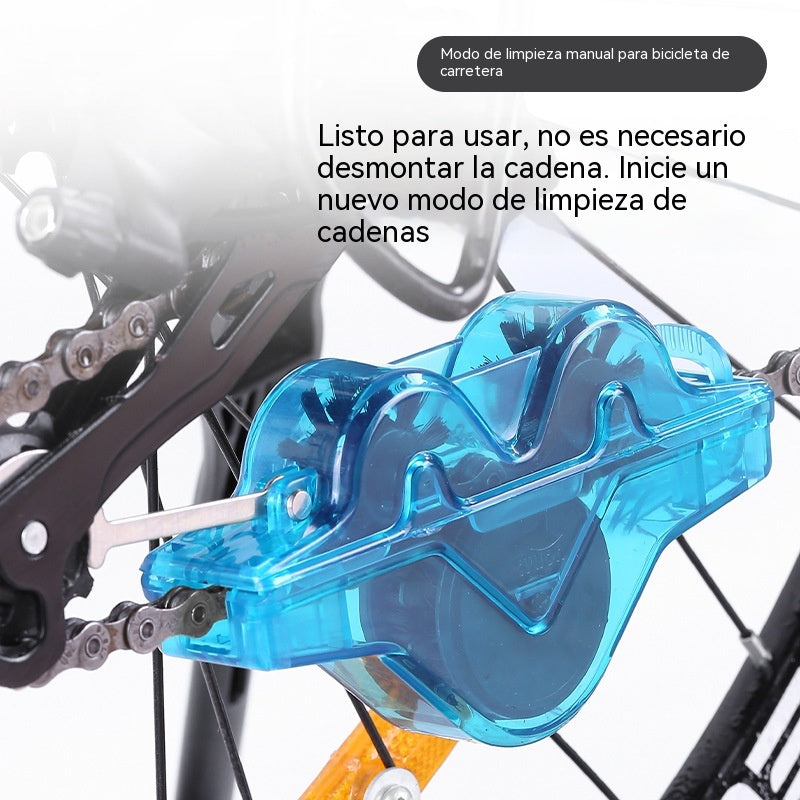 🔥【-39% DE DESCUENTO】Herramienta rápida para limpiar la cadena de la bicicleta, sin ensuciarse las manos