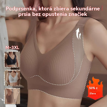 😍【Balenie 4 kusov】Dámska podprsenka bez kostíc, bezšvová a pohodlná na podporu prsníkov ❤️【40-95 kg】