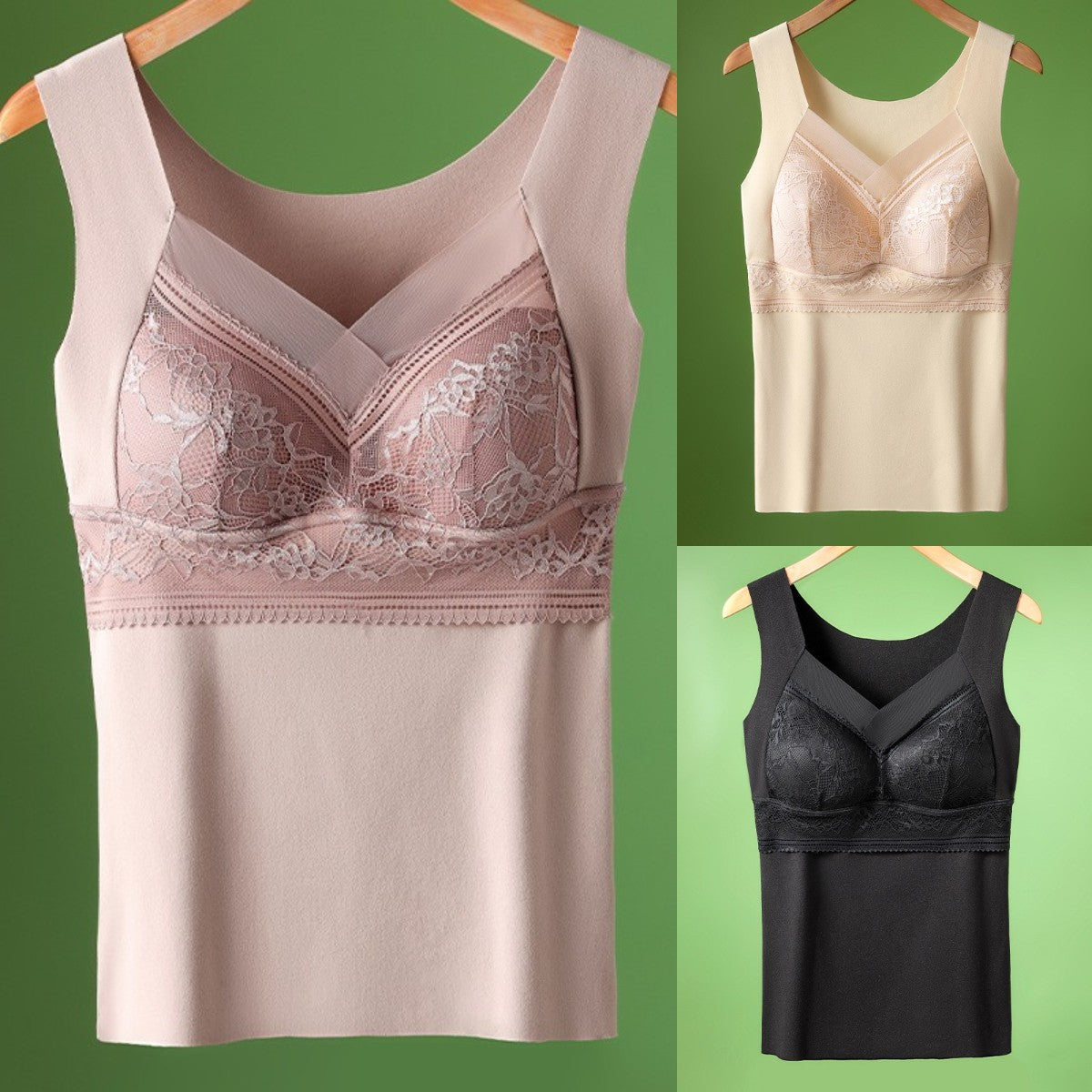 🔥【3 piezas】❤️【40-100 kg】Ropa interior de encaje de terciopelo de ganso de otoño e invierno, espalda hermosa, accesorios para fruncir el pecho, prevención de la flacidez del pecho✅