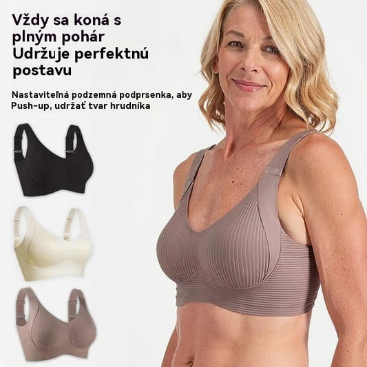 😍【Balenie 4 kusov】Dámska podprsenka bez kostíc, bezšvová a pohodlná na podporu prsníkov ❤️【40-95 kg】