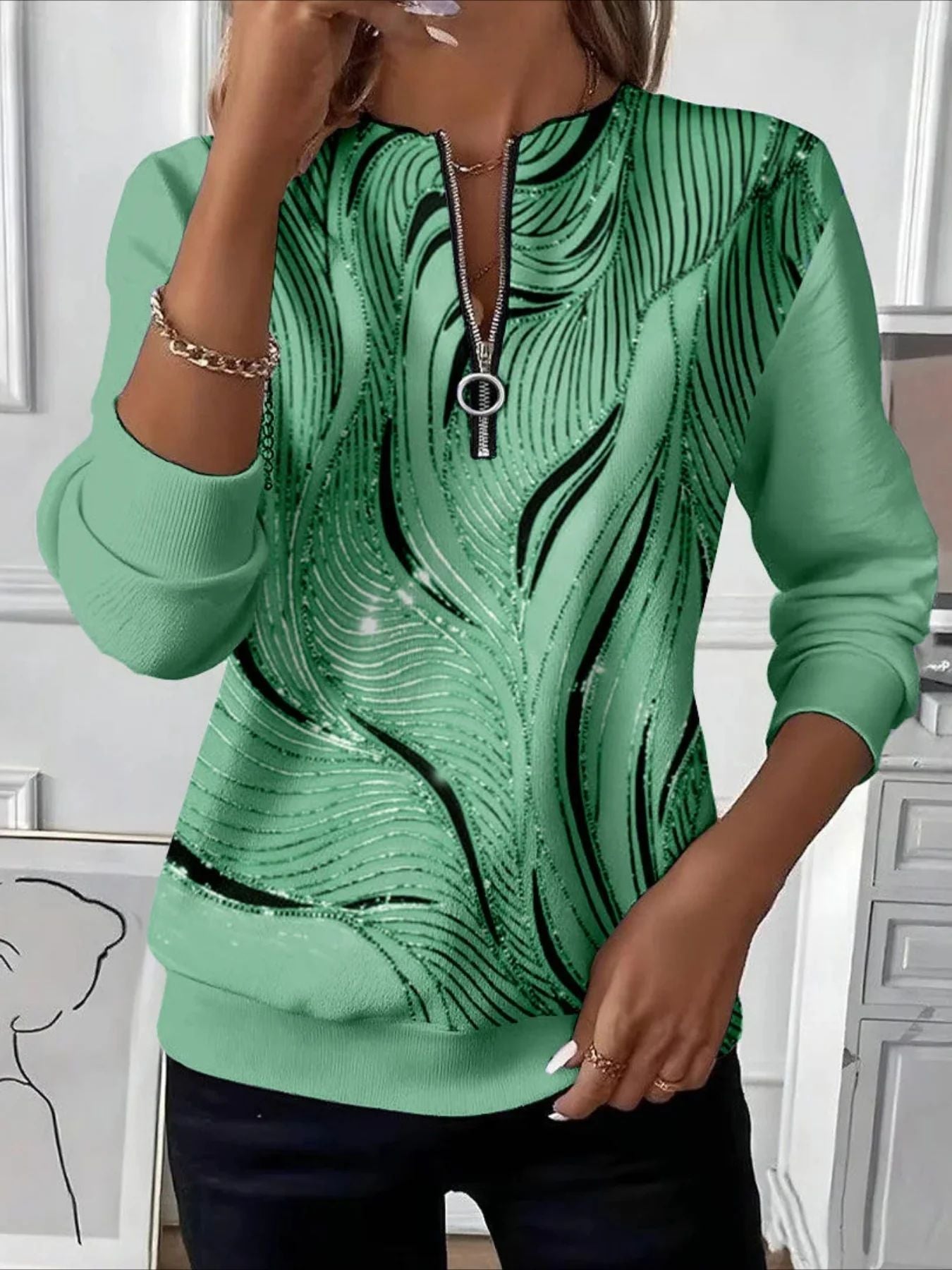 🔥【¡Sólo por un día, obtén un 48% de descuento!】 (S-5XL) Sudadera informal con capucha y cremallera