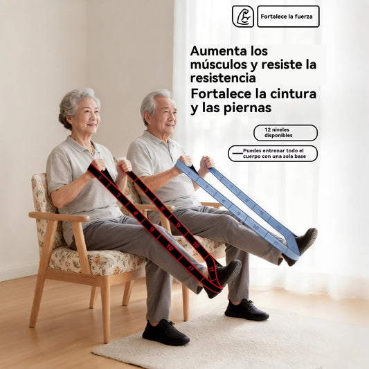 【Compre 1, obtenga 1 gratis】Banda de goma de resistencia para desarrollar músculos, estirar piernas y banda de goma elástica para personas de mediana edad y mayores.