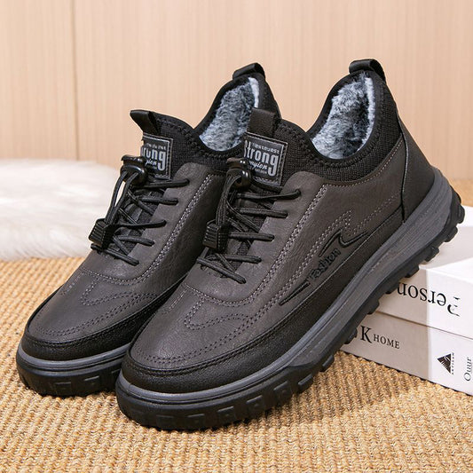 👟【39-44】🔥2025 téli pamut férfi cipők, melegek és kényelmesek, puha talpú, plüss, vastag pamut sportcipők