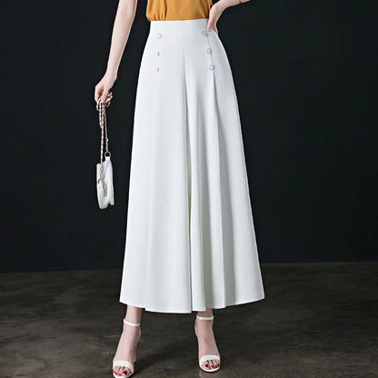 👗✨【40-90KG】Culottes anchos de tiro alto y efecto estilizante que disimulan imperfecciones sin revelar piel
