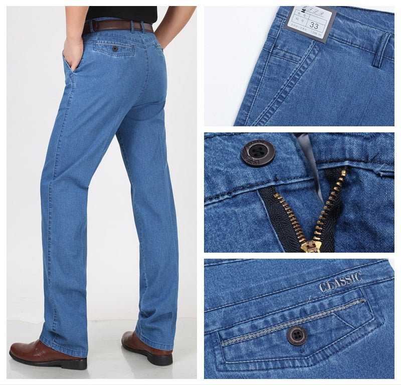 【Novedades de primavera】Jeans elásticos de alta calidad para hombre, transpirables y cómodos.
