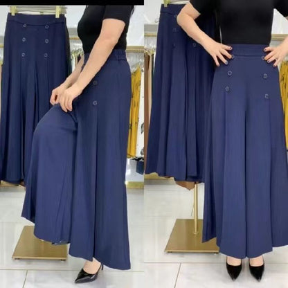 👗✨【40-90KG】Culottes anchos de tiro alto y efecto estilizante que disimulan imperfecciones sin revelar piel