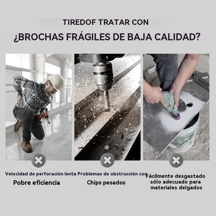 🔥Oferta caliente 2026🔥Juego de brocas excéntricas de 4 flautas de alta resistencia