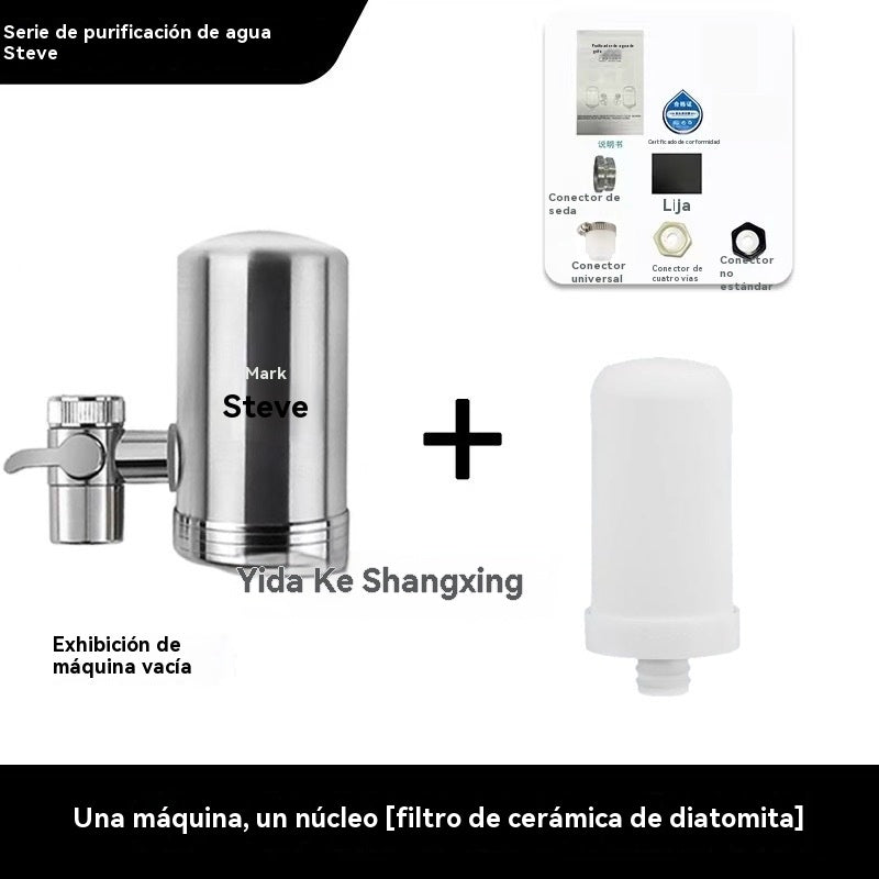 🔥【Autenticidad garantizada】🏆Purificador de agua para grifos domésticos de acero inoxidable sin instalació