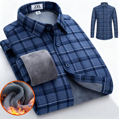 👔【L-5XL】Męska koszula biznesowa na jesień i zimę, ciepła, z długim rękawem