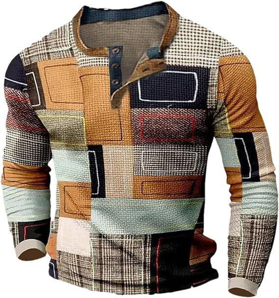 🎁😍【Oferta especial de nueva llegada】Camiseta manga larga para hombre – Estampado discreto, corte moderno y algodón suave. ¡Ideal para oficina o finde! (Tallas S a 4XL)