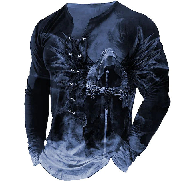 🦁🦁【S-4XL】-35 OFF % Camiseta 3D para hombre – manga larga, estampado realista y tejido suave