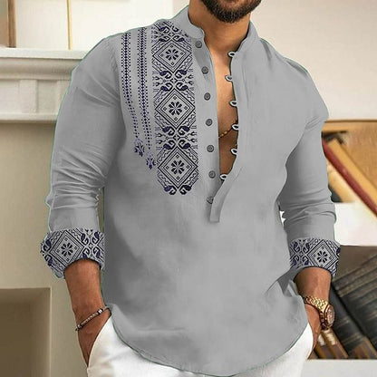 【S-3XL】Camisa de verano de manga corta con solapa para hombre
